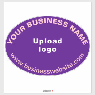 Sticker Site d'affaires sur violet grande forme ovale Viny
