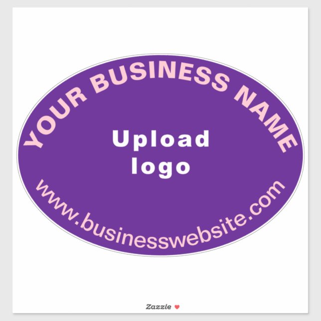 Sticker Site d'affaires sur violet grande forme ovale Viny (Feuille)