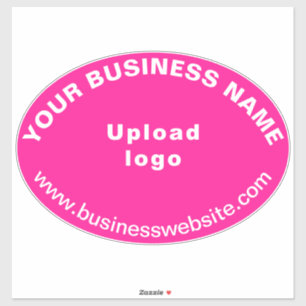 Sticker Site Web d'Entreprise sur Vinyle de Forme Ovale La
