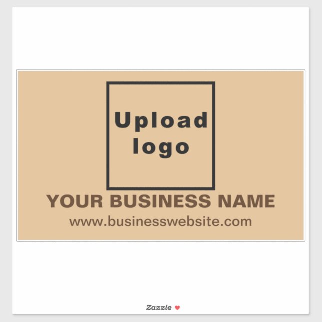 Sticker Site Web sur le grand rectangle Brown léger Vinyl (Feuille)