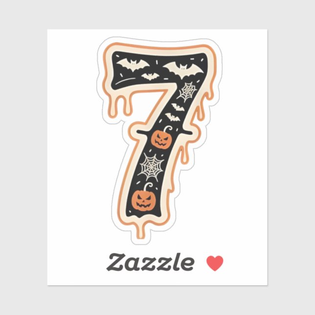 Sticker Six Sept Mème 6 7 Couple costume Halloween (Feuille)