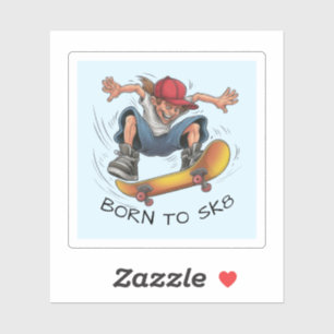 Sticker Skater Boy Skateboard