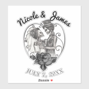 Sticker Skeleton Love Couple Mariage Mariage