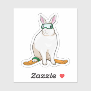 Sticker Ski Bunny Skier