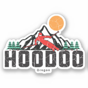Sticker Ski Hoodoo Retro
