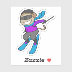 Sticker Ski Monkey