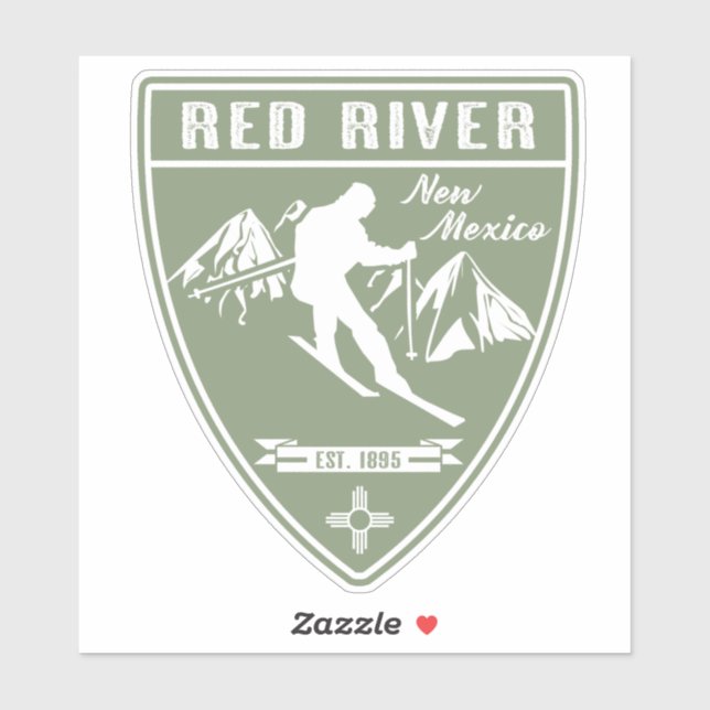 Sticker Ski Red River Nouveau-Mexique (Feuille)
