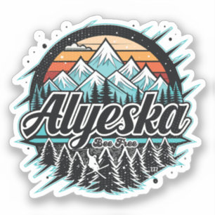 Sticker Ski Retro Alyeska