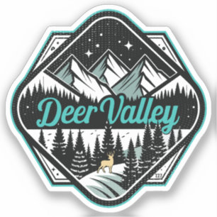 Sticker Ski Retro Deer Valley