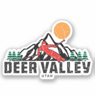 Sticker Ski Retro Deer Valley