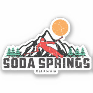 Sticker Ski Retro Soda Springs