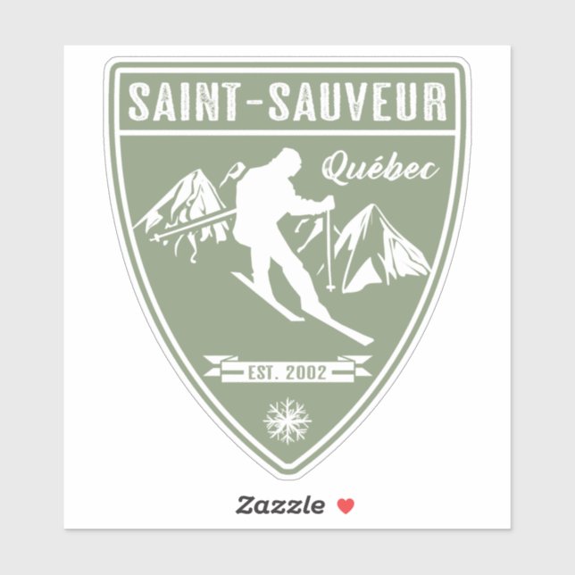 Sticker Ski Saint-Sauveur Québec (Feuille)