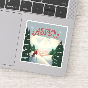 Sticker Skier d'Aspen   Colorado