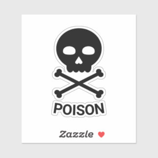 Sticker Skull and Bones With Text