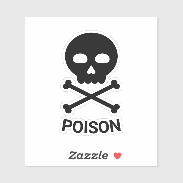 Sticker Skull and Bones With Text (Feuille)