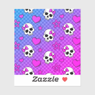 Sticker Skully Pop Kawaii