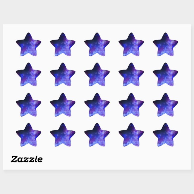 Sticker Sky Blue Sapphire de nuit (Feuille)