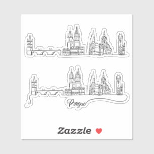Sticker Skyline de Prague