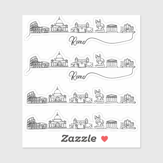 Sticker Skyline de Rome City (Feuille)