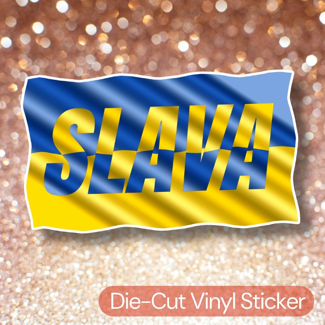 Sticker Slava Ukraini Stand avec Ukraine Paix Pas de Guerr (Créateur téléchargé)