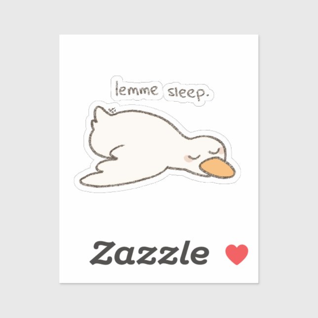 Sticker Sleepy Duck (Feuille)
