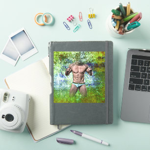 Sticker SlipperyJoe's homme adulte très musclé torse nu 