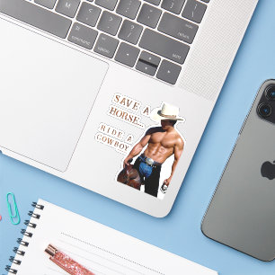Sticker SlipperyJoe's sauve cheval monter chapeau de cowbo