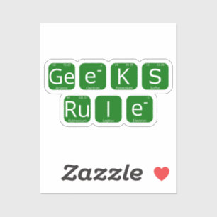Sticker Slogan de table périodique geek