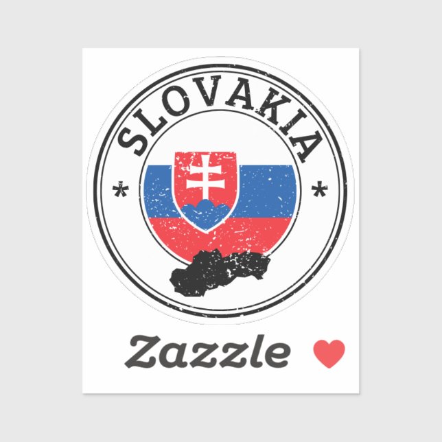 Sticker Slovaque Drapeau Rond Pour Portable Book. (Feuille)