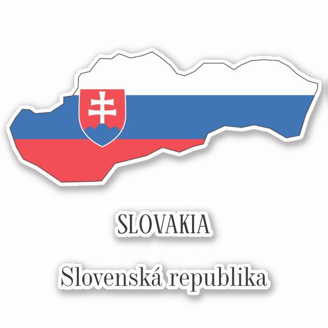 Sticker Slovénie Drapeau Charme Carte Patriotique (Devant)