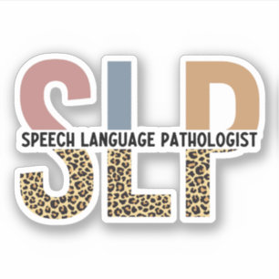 Sticker SLP Discours Pathologiste Typographie Empreinte de