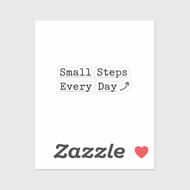 Sticker  'Small Steps Every Day'  Minimalist Planner  (Feuille)
