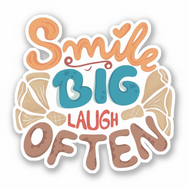Sticker Smile Big Laugh Souvent : Joyeux (Devant)