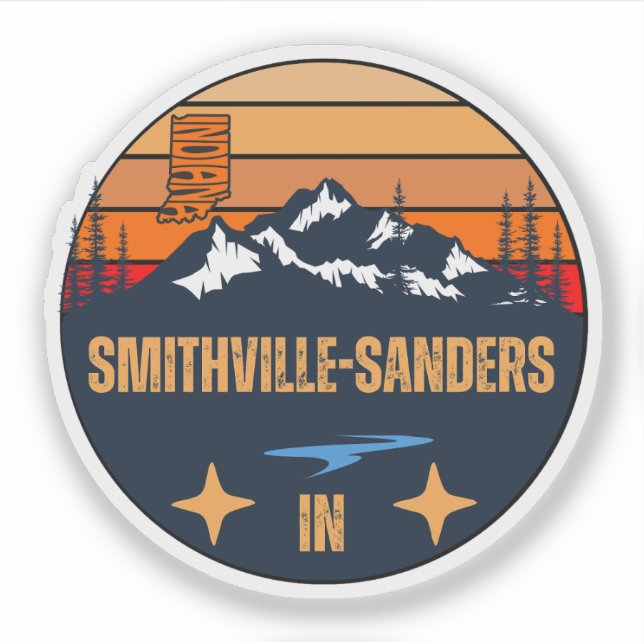 Sticker Smithville-Sanders, Indiana (Devant)
