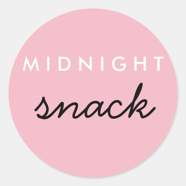 Sticker Snack Rose Blanc Noir (Devant)