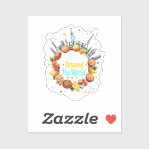 Sticker Snacking Autour Du Monde Fast Food Travel Travele