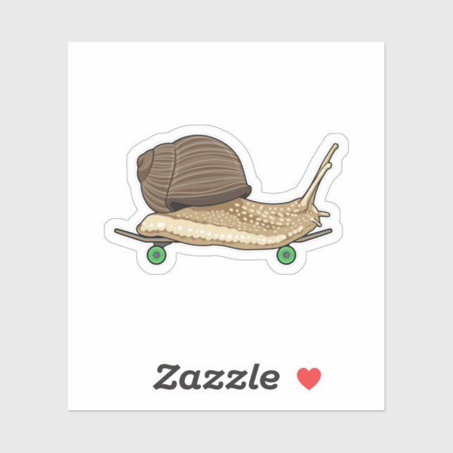 Sticker Snail as Skateboard avec Skateboard (Feuille)