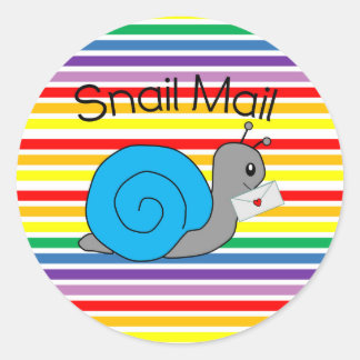 Sticker Snail Mail - bande arc-en-ciel! !