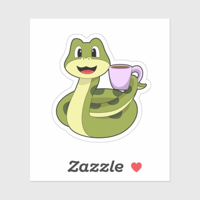 Sticker Snake with Cup (Feuille)