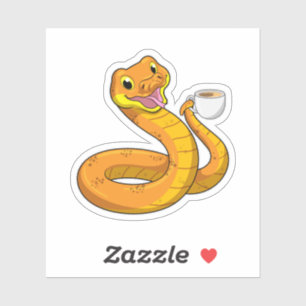 Sticker Snake with Cup