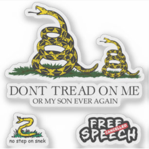 Sticker Snekright gadsden flag parodie mèmes x6