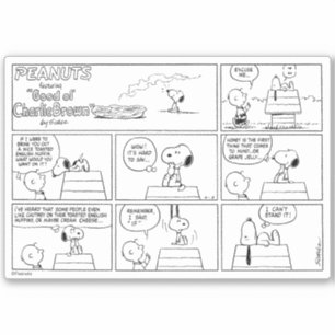 Sticker Snoopy & Charlie Brown   Muffin anglais