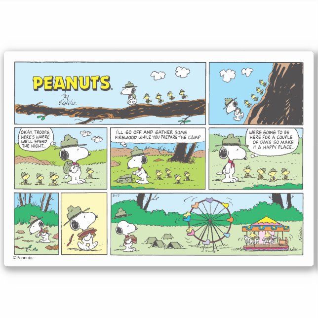 Sticker Snoopy & Friends | Go Camping (Devant)