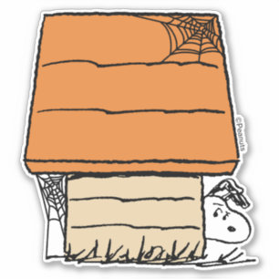 Sticker Snoopy Halloween Spider Web Doghouse
