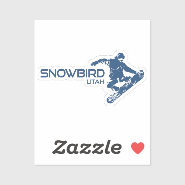 Sticker Snowbird Utah Snowboardeur (Feuille)