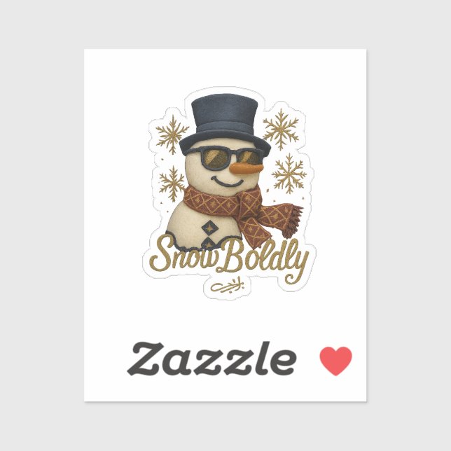 Sticker SnowBuddy Glitter Snowman (Feuille)