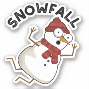 Sticker Snowfall Drôle Puns À Neige