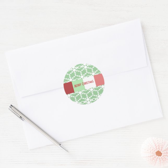 Sticker Snowflake sur Mint Green - Vous choisissez (Enveloppe)