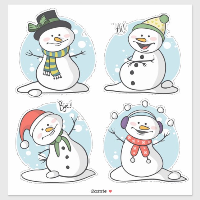 Sticker Snowman (Feuille)