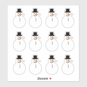 Sticker Snowman (à droite) Fête d'hiver Noël